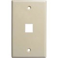 Chiptech, Inc Dba Vertical Cable Vertical Cable, , Single (1) Port Keystone Wall Plate (Flush) Ivory 304-J2632/1P/IV